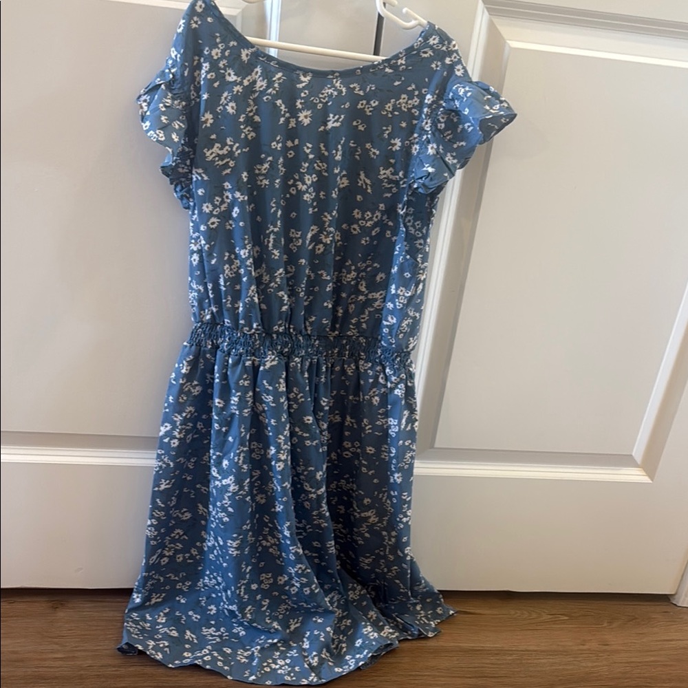 SHEIN Blue Floral Casual Dress